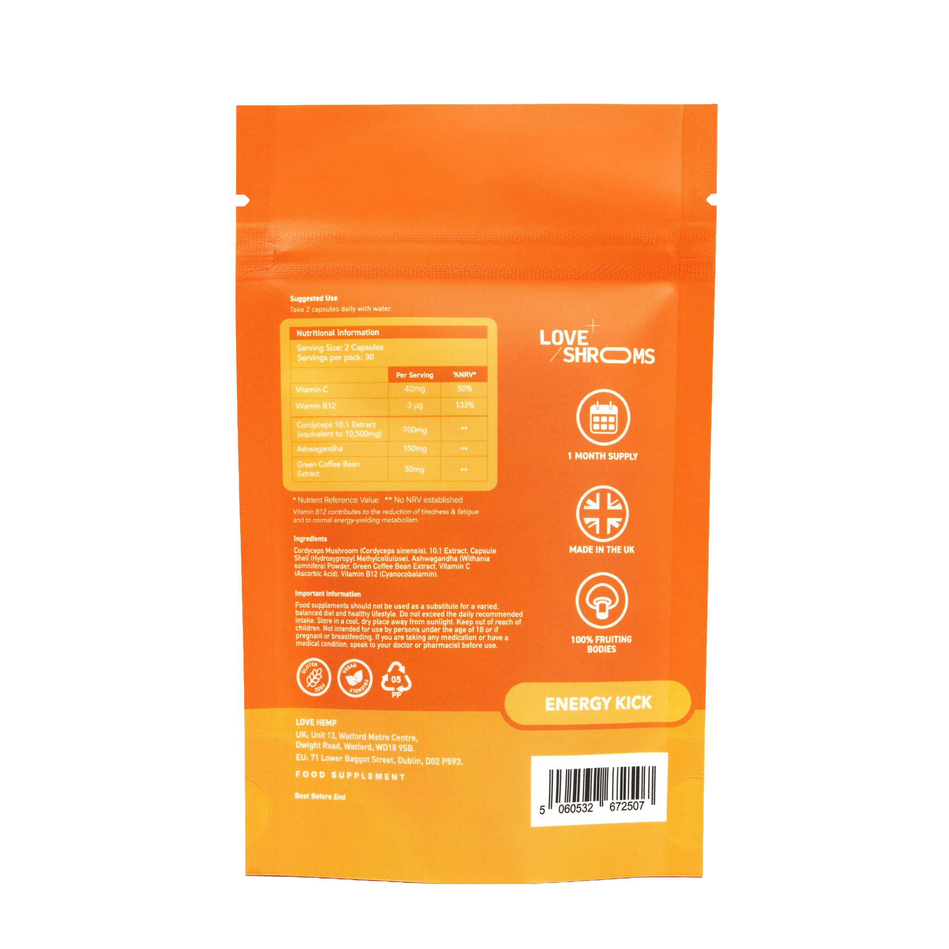 Cordyceps + B12 Capsules