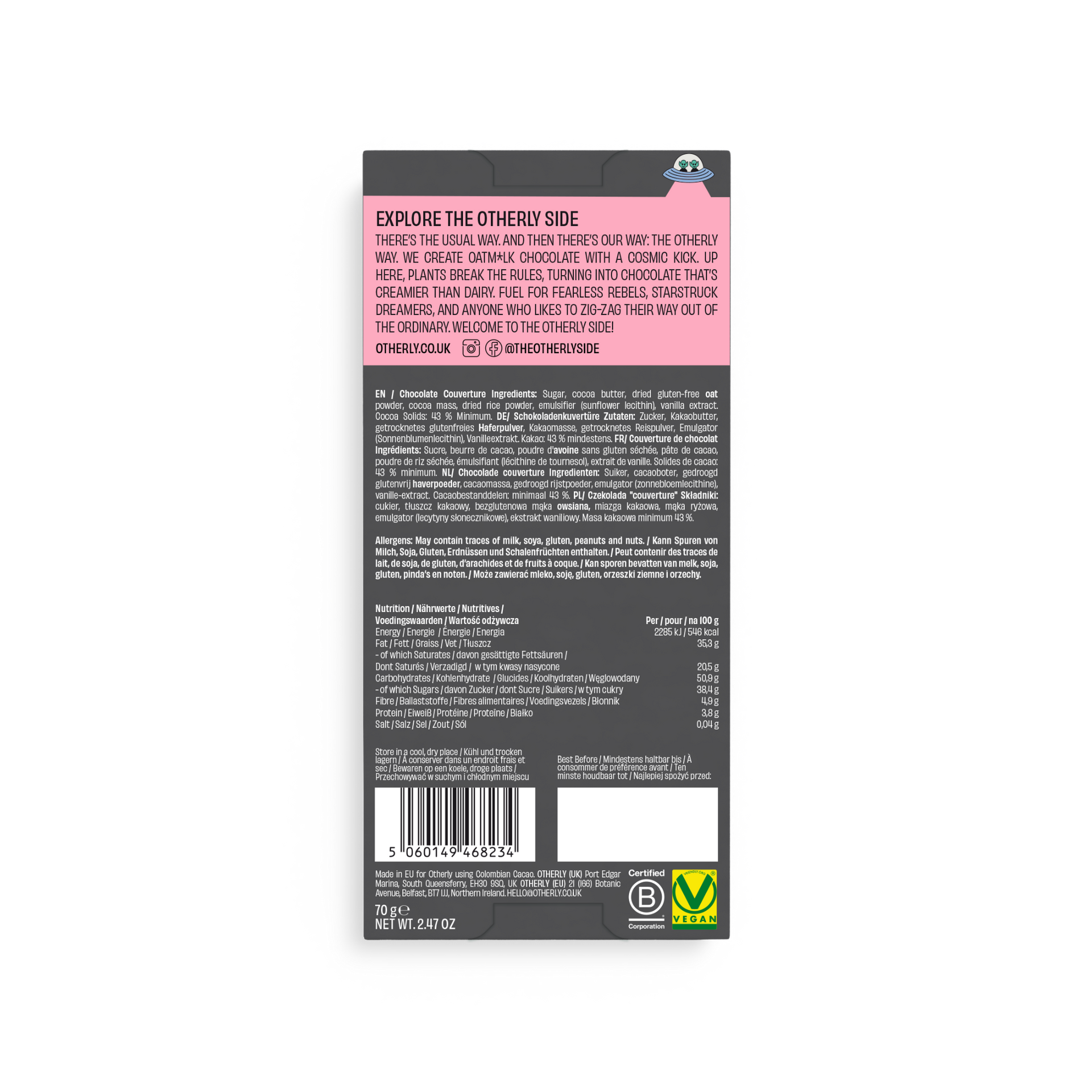 Original Plain Oat Milk Chocolate Bar