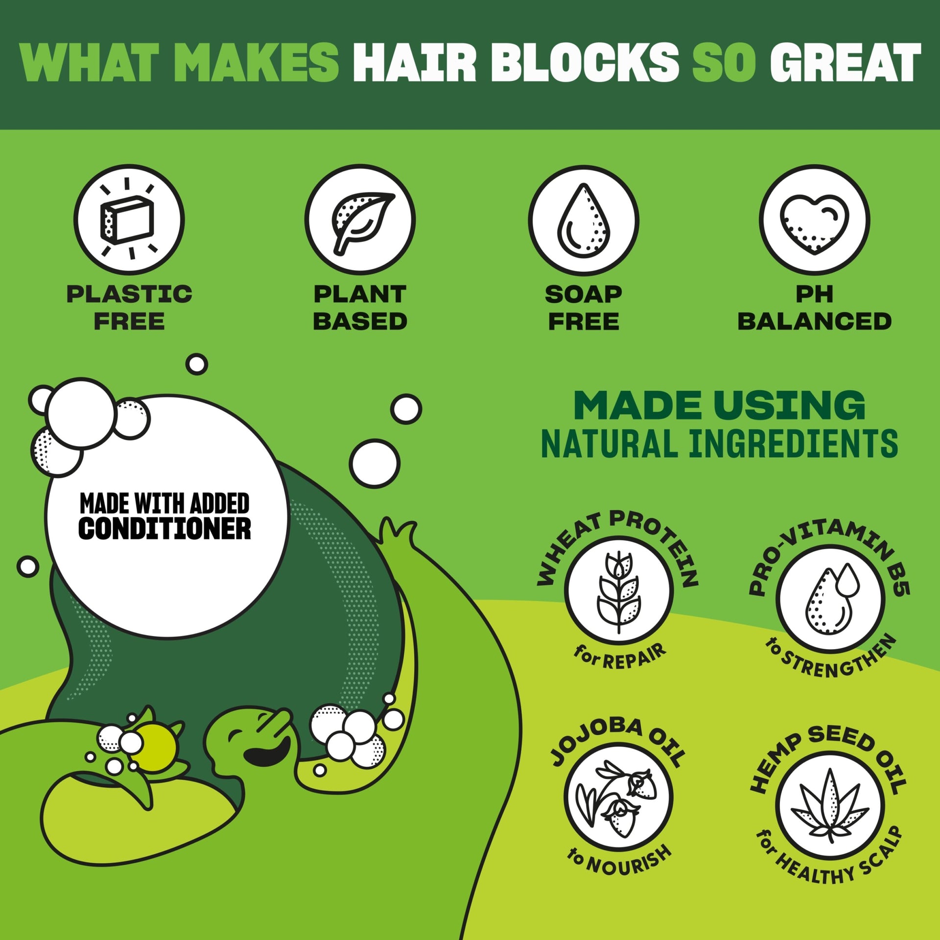 Hair Blocks: Lime & Sandalwood