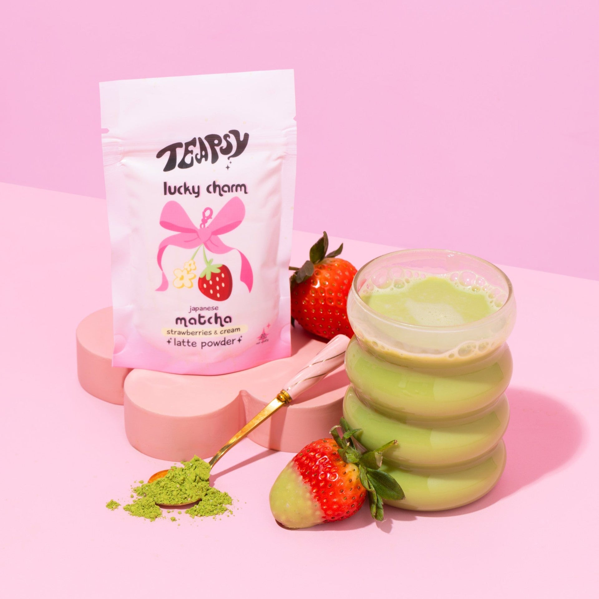 Lucky Charm Strawberries & Cream Matcha