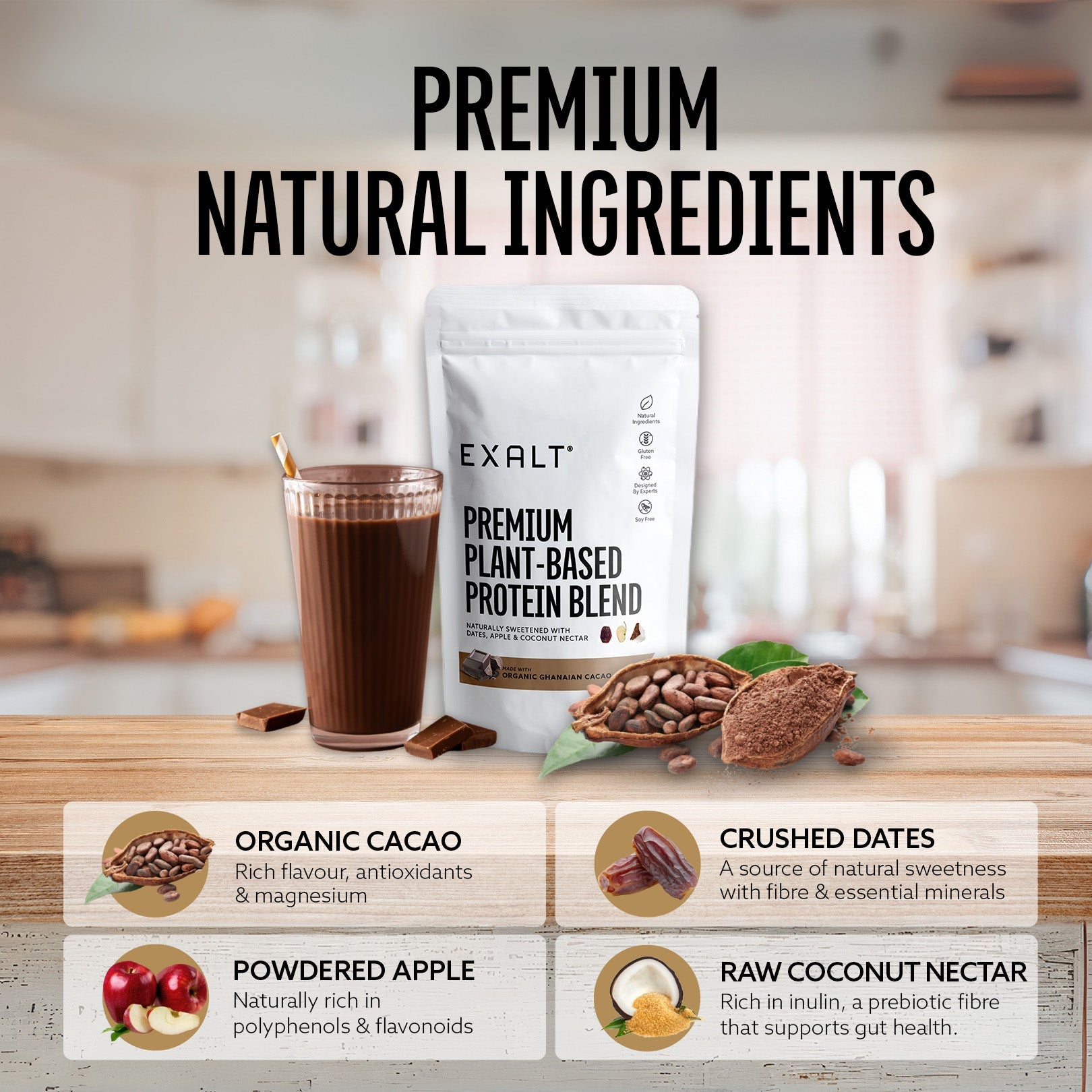 Organic Cacao Vegan Protein Powder